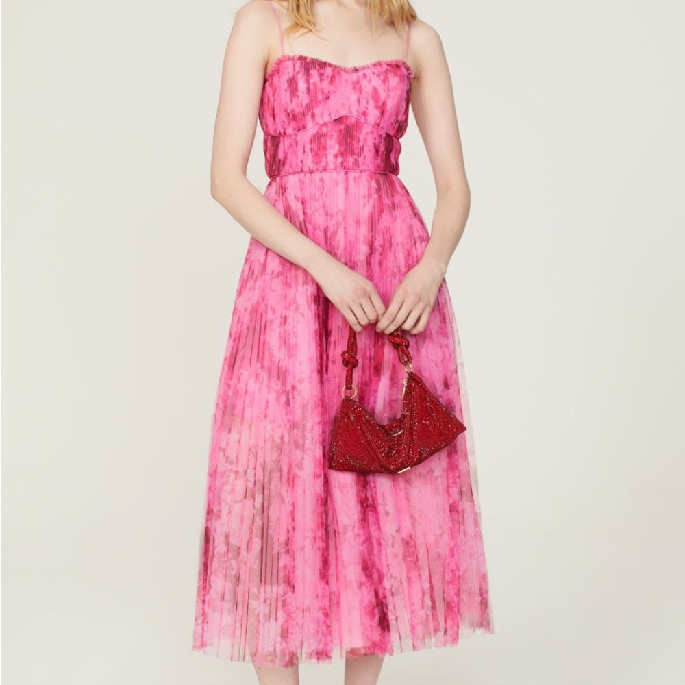 Monique Lhuillier Pink Tulle Dress